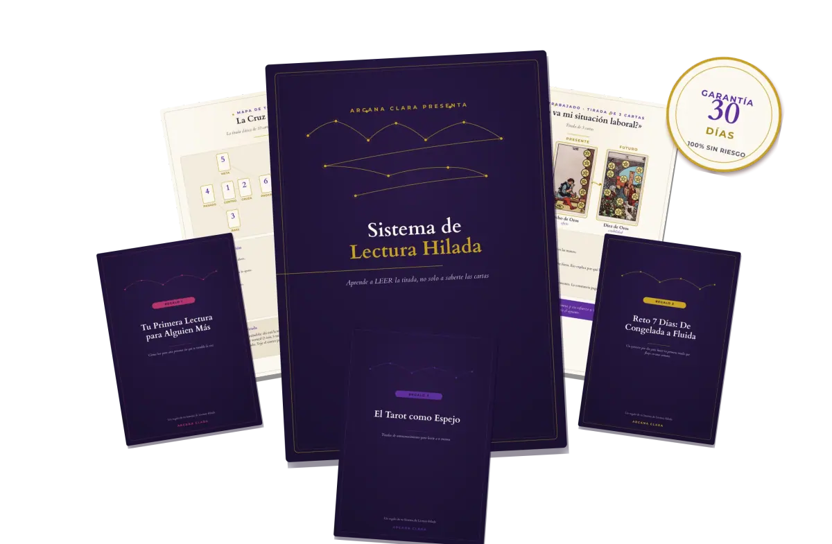 El Sistema de Lectura Hilada completo con sus 3 regalos y el sello de garantía de 30 días.